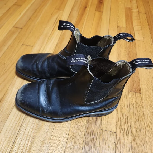 Black Leather Men's Shoes - Picture 2 of 4